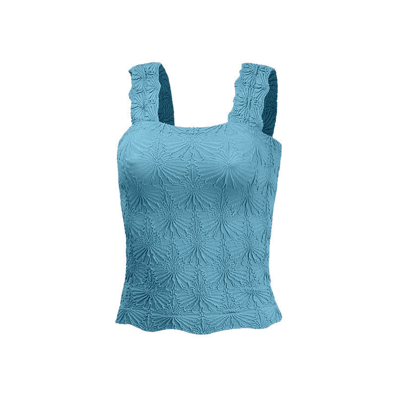 SO ME Floral Jacquard Seamless Tank Top
