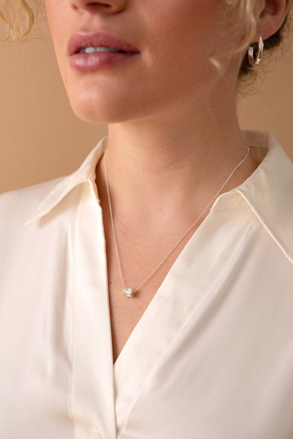 April Birthstone Precious Pendant Necklace