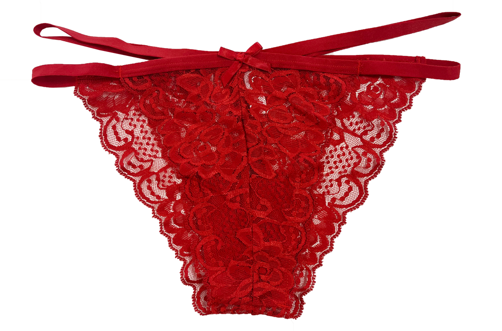 Lace Cheeky with Elastic Straps, XS-2X