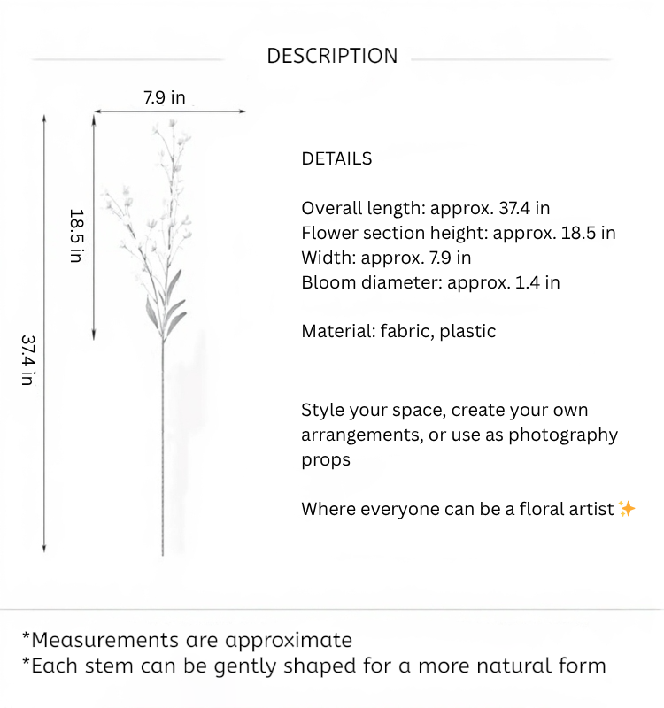 Delicate Lily of the Valley Spray Stem – 37.4"